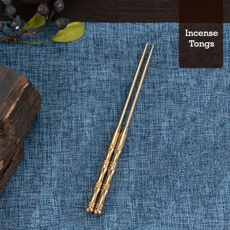 Complete Brass Incense Ritual Set | 11-Piece Artisan Tools (Incense Scoop, Ash Press, Censer) for Meditation & Zen | Zenith Censer