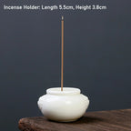 Ash Glaze ‘Hundred Blessings’ Jar Incense Burner | Ceramic Stick Incense Holder & Altar Piece | Multi-Color Sets | Zenith Censer