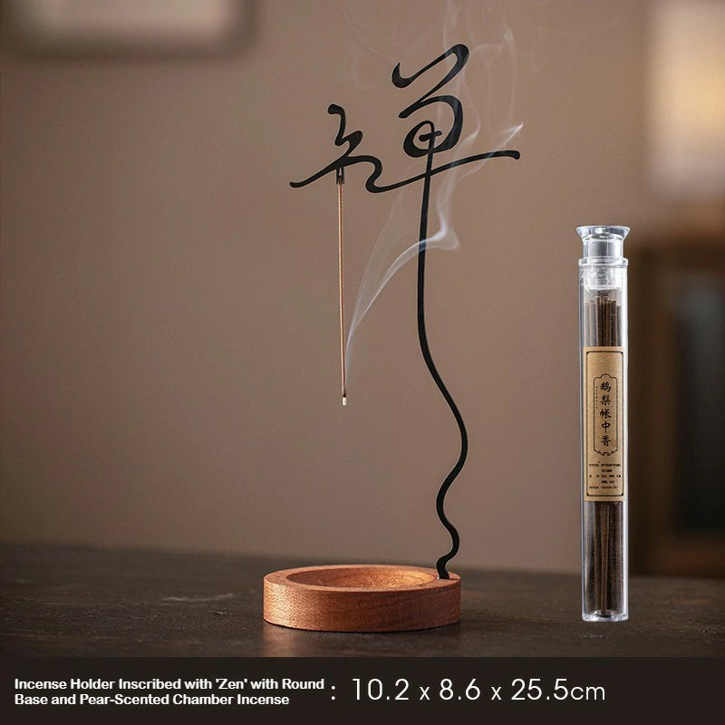 Zenith Inversion Collection: Upside-Down Metal Incense Holder | Zen Meditation Altar Piece for Home & Tea Table