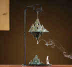 Chinese Reverse-Flow Incense Burner Set | Waterfall Smoke Ceremony with Auspicious Designs | Includes Cones | Zenith Censer