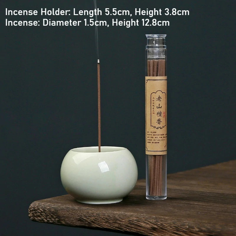 Ash Glaze ‘Hundred Blessings’ Jar Incense Burner | Ceramic Stick Incense Holder & Altar Piece | Multi-Color Sets | Zenith Censer