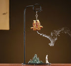 Chinese Reverse-Flow Incense Burner Set | Waterfall Smoke Ceremony with Auspicious Designs | Includes Cones | Zenith Censer