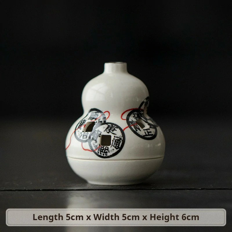 Zenith Censer Mini “Fortune” Coil Incense Burner Set - Ceramic Altar Dish with Artisan Incense | For Desk Meditation, Zen Decor & Gift