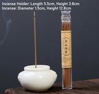 Ash Glaze ‘Hundred Blessings’ Jar Incense Burner | Ceramic Stick Incense Holder & Altar Piece | Multi-Color Sets | Zenith Censer