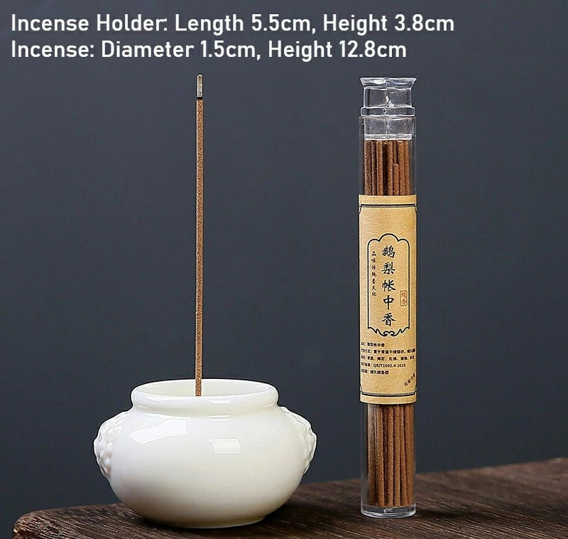Ash Glaze ‘Hundred Blessings’ Jar Incense Burner | Ceramic Stick Incense Holder & Altar Piece | Multi-Color Sets | Zenith Censer