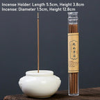 Ash Glaze ‘Hundred Blessings’ Jar Incense Burner | Ceramic Stick Incense Holder & Altar Piece | Multi-Color Sets | Zenith Censer