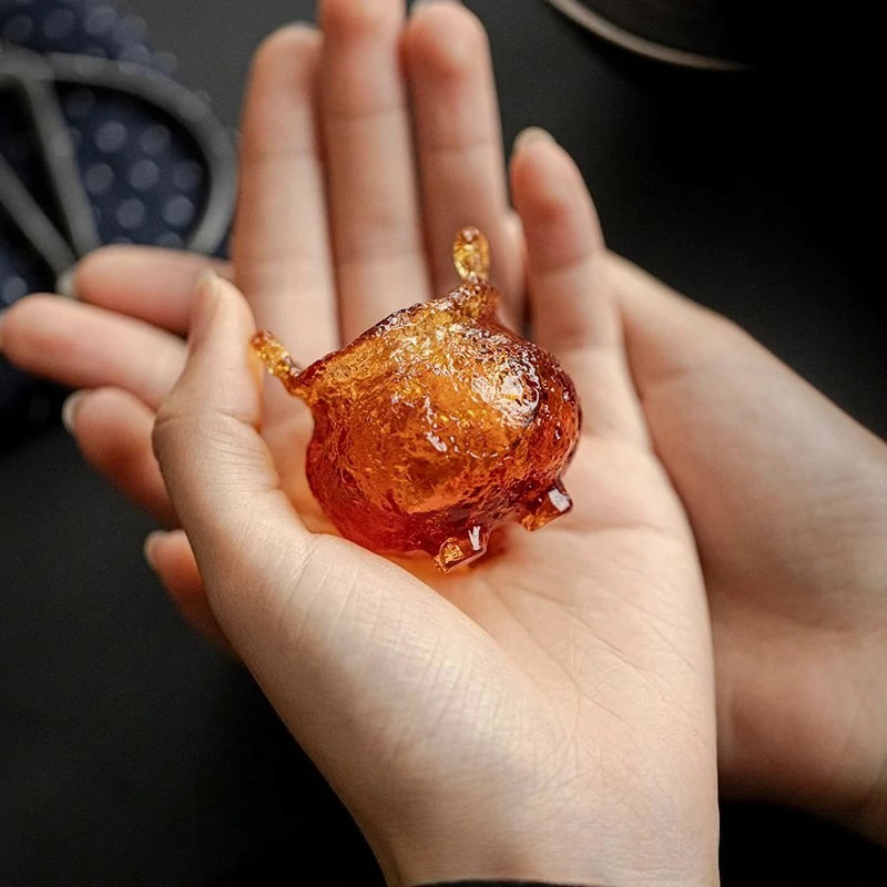 Artisan Hand-Blown Glass “Cicada Dream” Incense Burner | Small Altar Piece for Desk, Meditation & Zen Decor | Zenith Censer