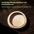 Natural Phoebe Bamboo Incense Holder | Coil Incense Burner with Cloud Design | Minimalist Zen Altar Tool | Zenith Censer