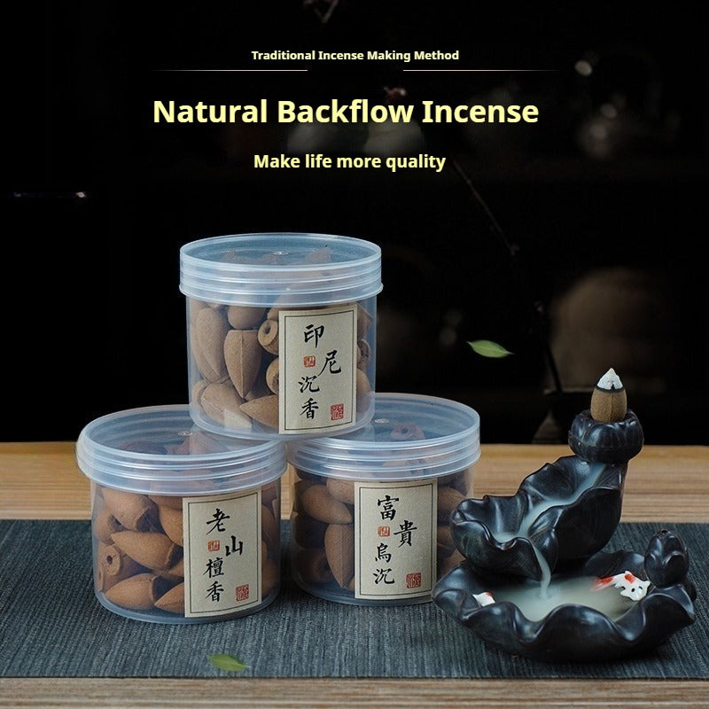 Artisan Reverse Flow Incense Cones Set | Sandalwood, Agarwood & More for Meditation & Space Clearing | Zenith Censer