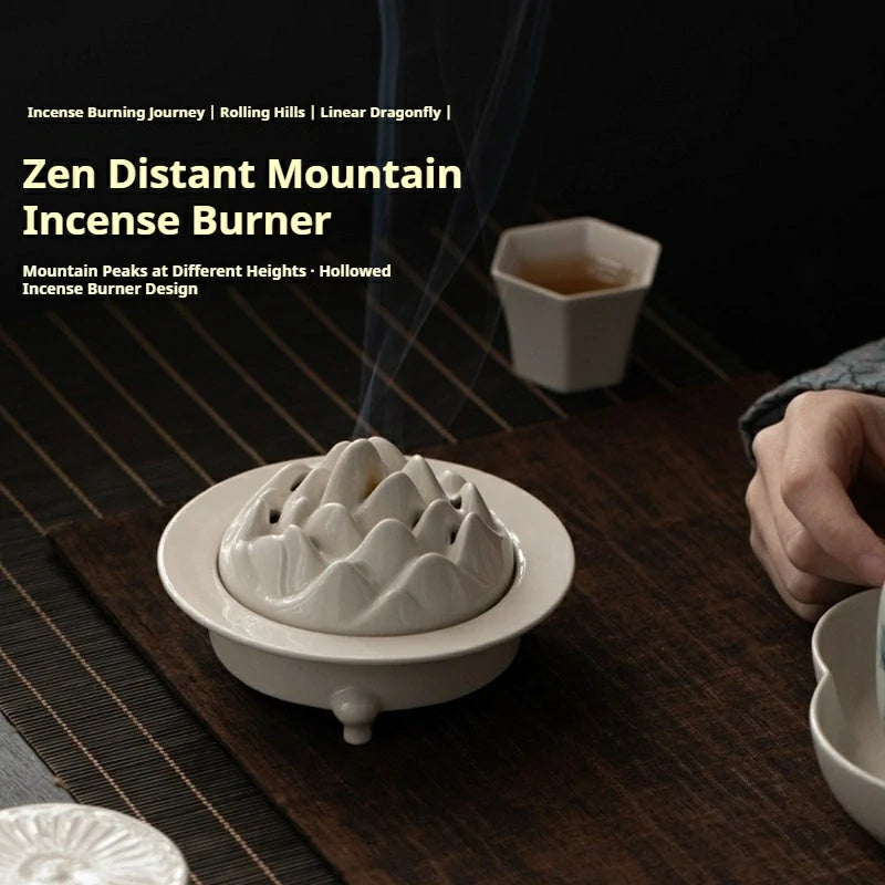 Artisan Ash Glaze Triple-Foot Incense Burner | Small Ceramic Incense Holder for Desk & Altar | Zenith Censer