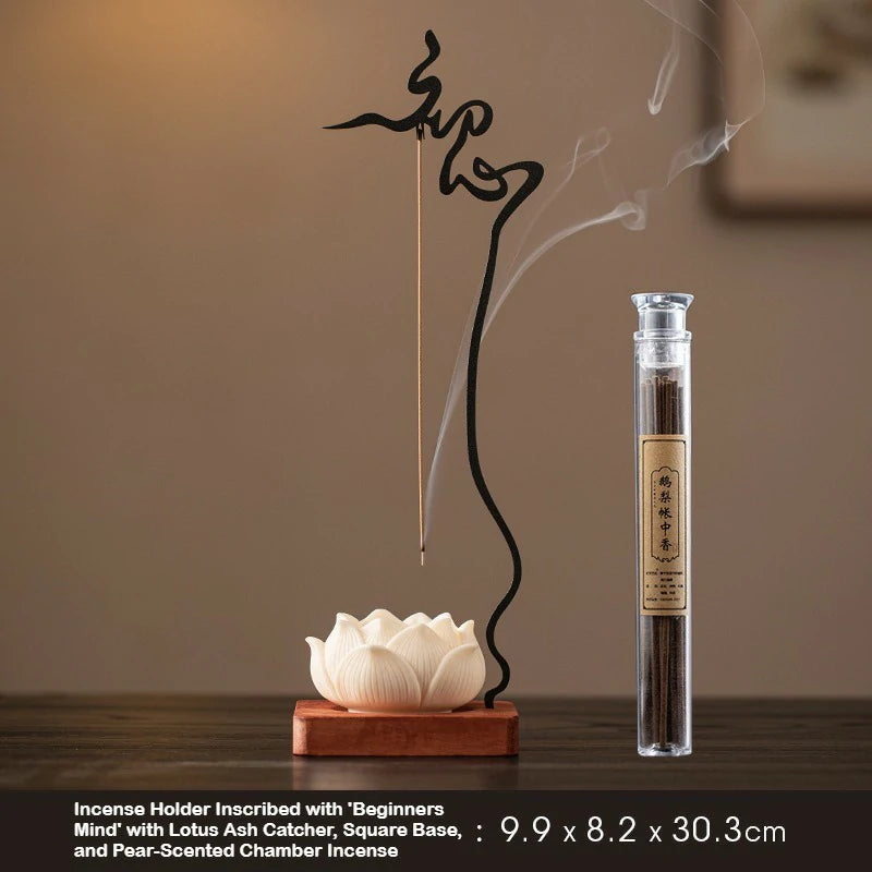 Zenith Inversion Collection: Upside-Down Metal Incense Holder | Zen Meditation Altar Piece for Home & Tea Table