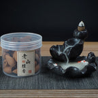 Artisan Reverse Flow Incense Cones Set | Sandalwood, Agarwood & More for Meditation & Space Clearing | Zenith Censer