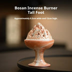 Handmade Ceramic Bosan Incense Burner - Zenith Censer Shino Ware Style Tall/Short Stool Censer | Chinese Meditation Incense Tool for Agarwood, Sandalwood & Coil Incense