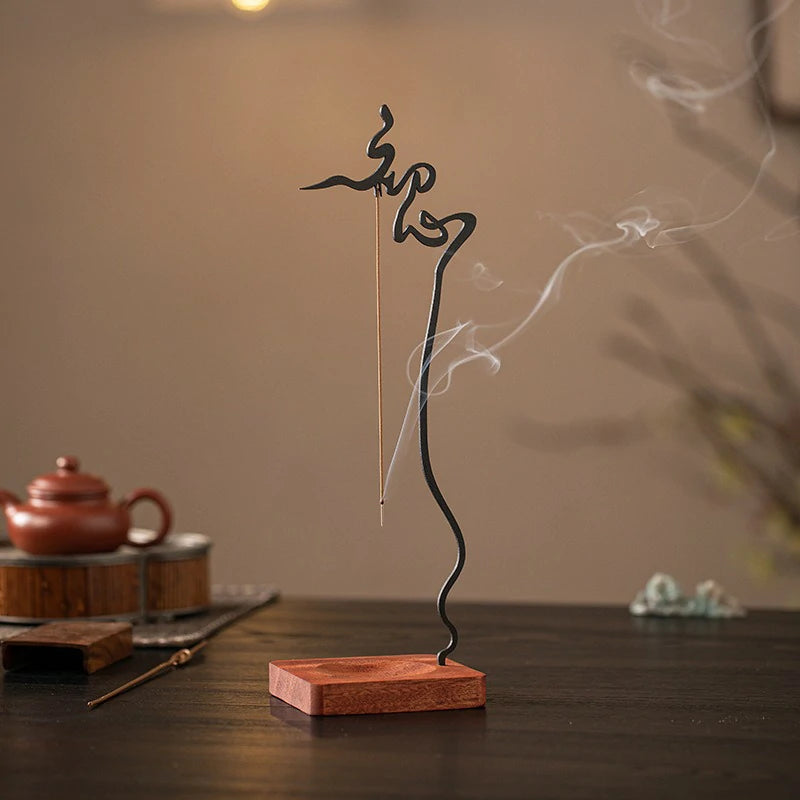 Zenith Inversion Collection: Upside-Down Metal Incense Holder | Zen Meditation Altar Piece for Home & Tea Table