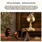 Handmade Copper & Glass Art Boshan Incense Burner | Large Incense Altar for Meditation & Tea Ceremony | Collectible Gift Set by Zenith Censer