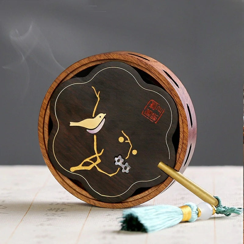 Portable Black Sandalwood Incense Burner Gift Set | New Chinese Zen Style for Travel, Meditation & Business | Zenith Censer