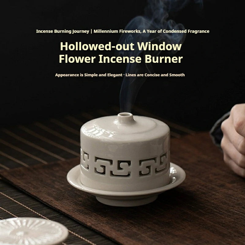 Artisan Ash Glaze Triple-Foot Incense Burner | Small Ceramic Incense Holder for Desk & Altar | Zenith Censer