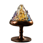 Handmade Copper & Glass Art Boshan Incense Burner | Large Incense Altar for Meditation & Tea Ceremony | Collectible Gift Set by Zenith Censer