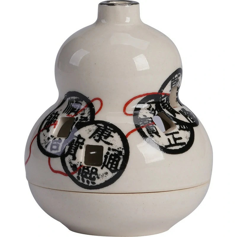 Zenith Censer Mini “Fortune” Coil Incense Burner Set - Ceramic Altar Dish with Artisan Incense | For Desk Meditation, Zen Decor & Gift