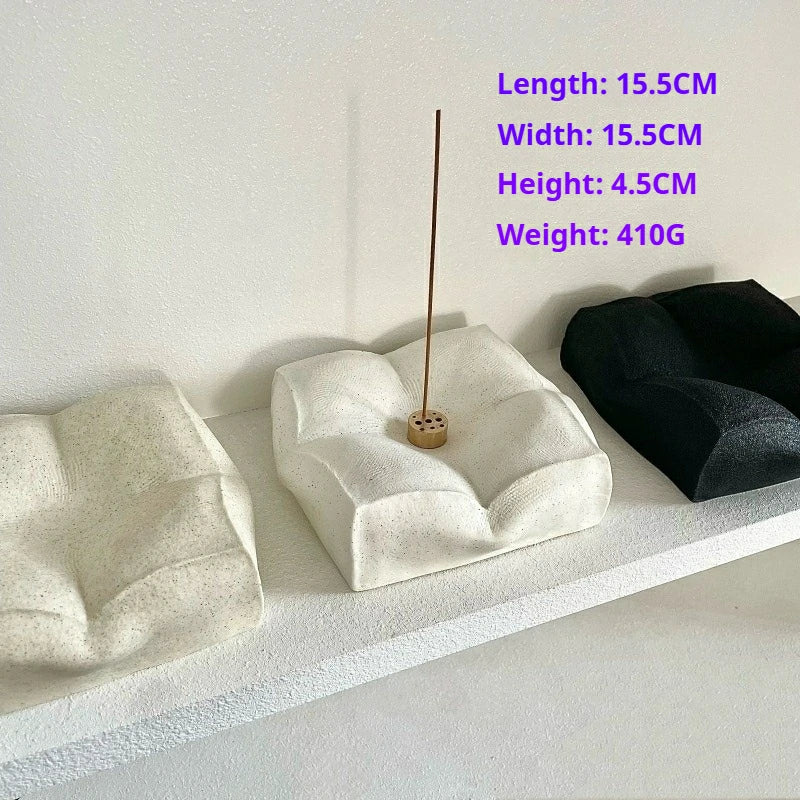 Handmade Wabi-Sabi Ceramic Incense Holder & Tray | Zen Meditation, Tea Room & Jewelry Dish | Zenith Censer