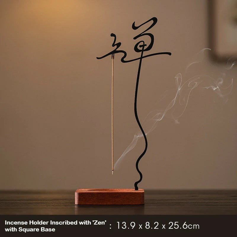 Zenith Inversion Collection: Upside-Down Metal Incense Holder | Zen Meditation Altar Piece for Home & Tea Table