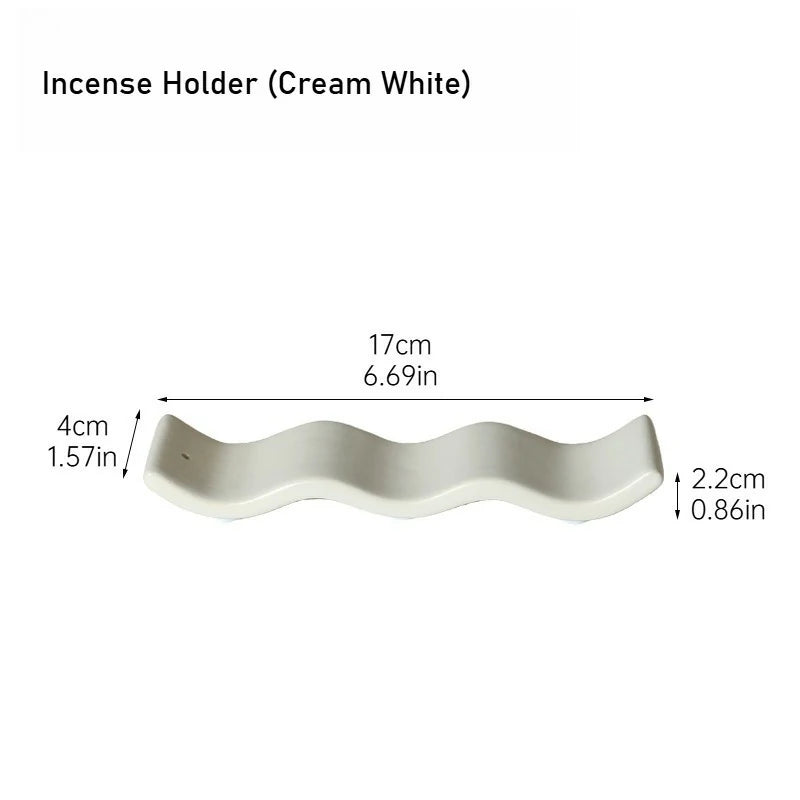 Minimalist Angular Ceramic Incense Holder | Modern Incense Stand & Desk Sculpture | 4 Neutral Tones | Zenith Censer