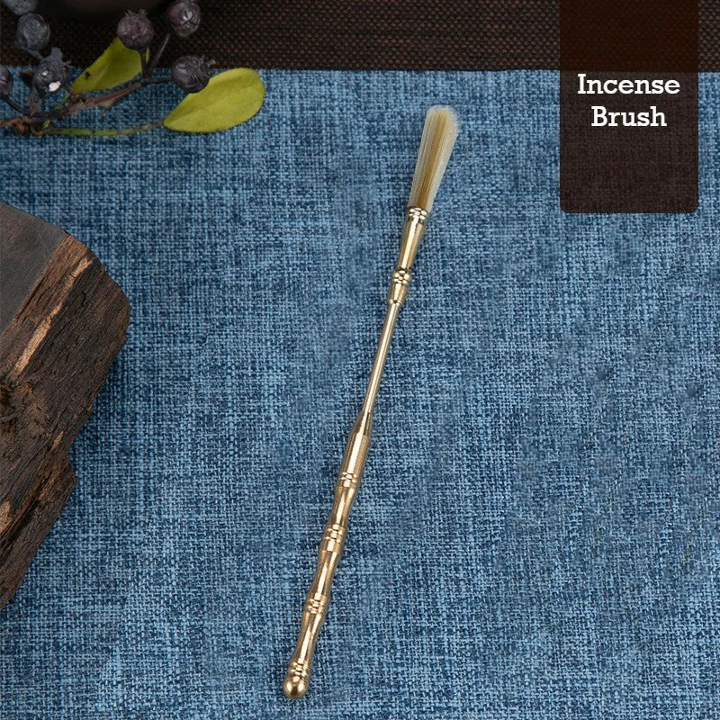 Complete Brass Incense Ritual Set | 11-Piece Artisan Tools (Incense Scoop, Ash Press, Censer) for Meditation & Zen | Zenith Censer