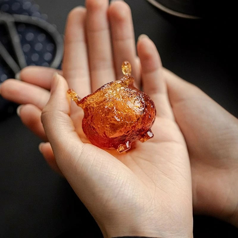 Artisan Hand-Blown Glass “Cicada Dream” Incense Burner | Small Altar Piece for Desk, Meditation & Zen Decor | Zenith Censer