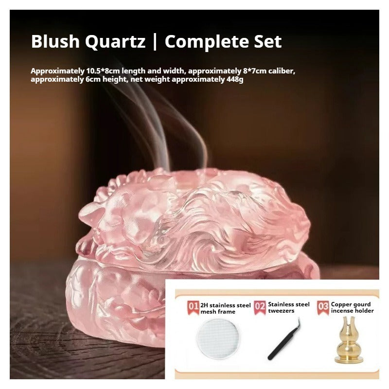 Nine-Tailed Fox Glass Incense Burner Set | Hand-blown Glass Censer for Sticks & Cones | Zenith Censer