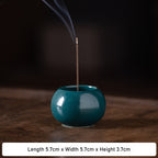 Ash Glaze ‘Hundred Blessings’ Jar Incense Burner | Ceramic Stick Incense Holder & Altar Piece | Multi-Color Sets | Zenith Censer