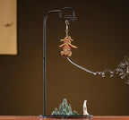 Chinese Reverse-Flow Incense Burner Set | Waterfall Smoke Ceremony with Auspicious Designs | Includes Cones | Zenith Censer