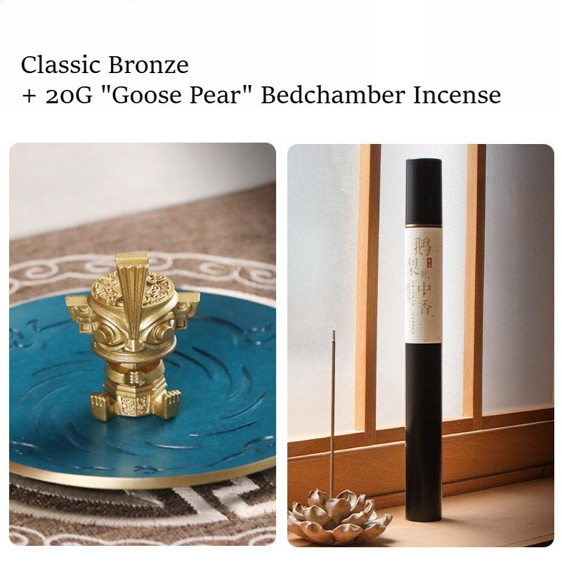 Sanxingdui Bronze Figure Incense Burner | Ancestral-Inspired Standing Incense Holder with Premium Incense | Zenith Censer