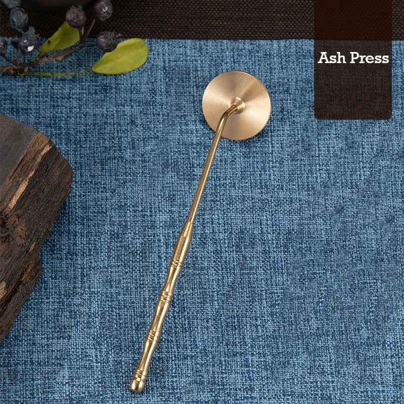 Complete Brass Incense Ritual Set | 11-Piece Artisan Tools (Incense Scoop, Ash Press, Censer) for Meditation & Zen | Zenith Censer