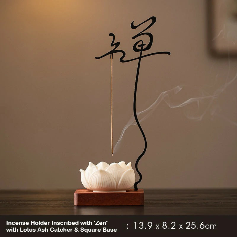 Zenith Inversion Collection: Upside-Down Metal Incense Holder | Zen Meditation Altar Piece for Home & Tea Table