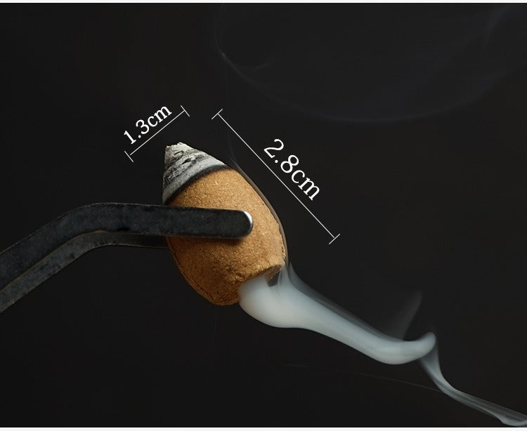 Artisan Reverse Flow Incense Cones Set | Sandalwood, Agarwood & More for Meditation & Space Clearing | Zenith Censer