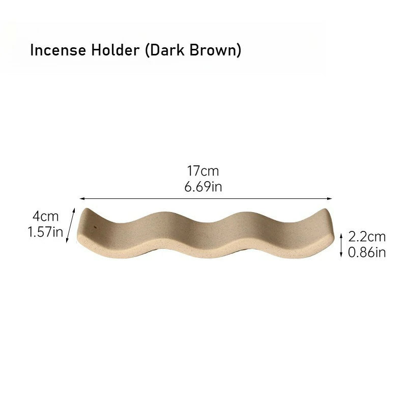 Minimalist Angular Ceramic Incense Holder | Modern Incense Stand & Desk Sculpture | 4 Neutral Tones | Zenith Censer