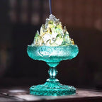 Artisan Glass ‘Boshan’ Incense Burner | Hand-Carved Censer for Powder & Stick Incense | Zenith Censer