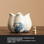 Hand-Carved Wave ‘Unfolding’ Incense Burner | 3D Ceramic Art Piece & Incense Holder | Modern Zen | Zenith Censer