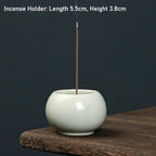 Ash Glaze ‘Hundred Blessings’ Jar Incense Burner | Ceramic Stick Incense Holder & Altar Piece | Multi-Color Sets | Zenith Censer