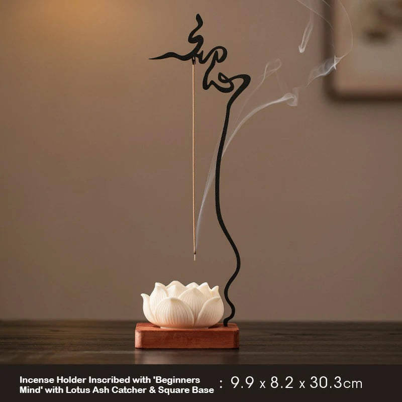 Zenith Inversion Collection: Upside-Down Metal Incense Holder | Zen Meditation Altar Piece for Home & Tea Table