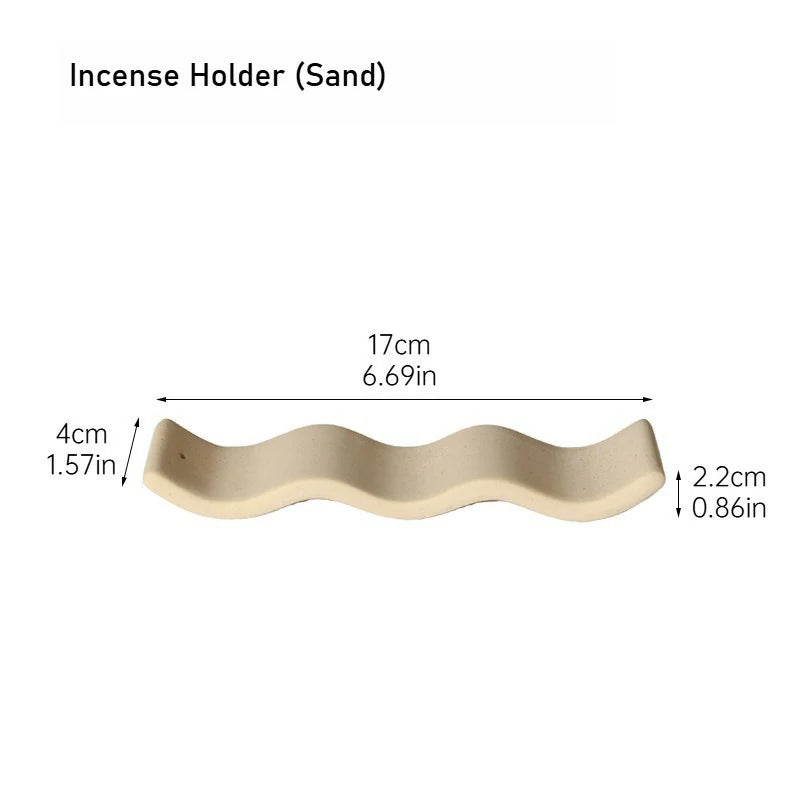 Minimalist Angular Ceramic Incense Holder | Modern Incense Stand & Desk Sculpture | 4 Neutral Tones | Zenith Censer