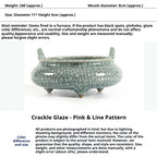 Ceremonial Double-Handled Tripod Censer | Crackle Glaze & Plain Ceramic Altar Incense Burner for Buddha/Meditation | Zenith Censer
