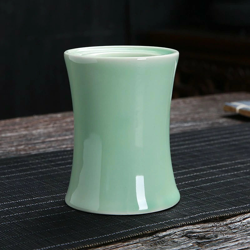 Electric Portable Incense Heater | Rechargeable Ceramic Warmer for Powder Incense | Celadon/White/Mustard Green | Zenith Censer