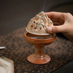 Handmade Ceramic Bosan Incense Burner - Zenith Censer Shino Ware Style Tall/Short Stool Censer | Chinese Meditation Incense Tool for Agarwood, Sandalwood & Coil Incense