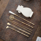 White Porcelain Incense Seal Starter Kit | Complete Ceremony Set with Tools & Burner | Ritual Gift Box | Zenith Censer