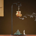 Chinese Reverse-Flow Incense Burner Set | Waterfall Smoke Ceremony with Auspicious Designs | Includes Cones | Zenith Censer