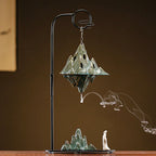 Chinese Reverse-Flow Incense Burner Set | Waterfall Smoke Ceremony with Auspicious Designs | Includes Cones | Zenith Censer