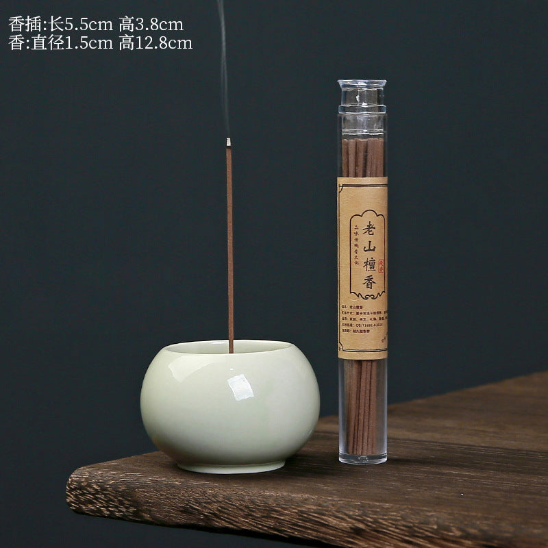 Ash Glaze ‘Hundred Blessings’ Jar Incense Burner | Ceramic Stick Incense Holder & Altar Piece | Multi-Color Sets | Zenith Censer