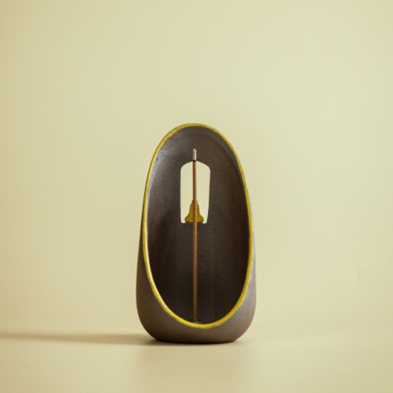 Dunhuang Formless Buddha Ceramic Incense Holder | Wabi-Sabi Zen Incense Stand | Handcrafted Altar Art | Zenith Censer