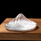 Frosted Crystal Glass Fuji Mountain Incense Holder | Zen Meditation Altar Tool & Home Decor | Zenith Censer